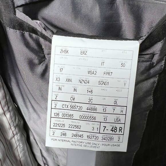 ERMENEGILDO ZEGNA Pin Stripe Two-Piece Wool Suit Trofeo 600 Gray 48R Italy - Picture 13 of 15